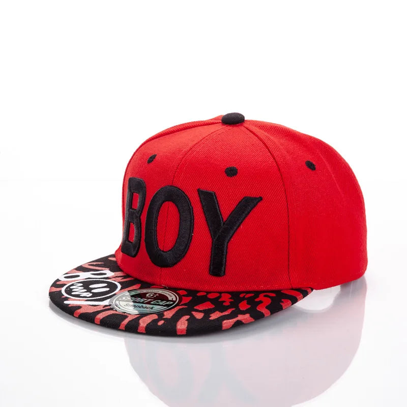 Cool Boy Embroidery Kids Baseball Cap Boys Girls Snapback Hat Four Seasons Children Hip Hop Sun Cap Hat Hot