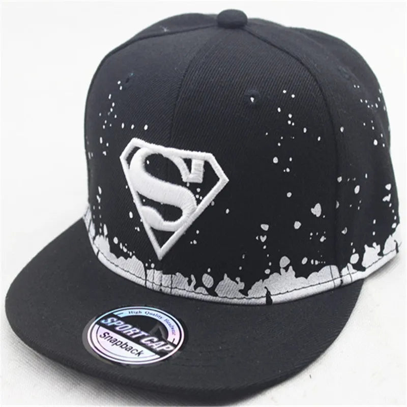 New Fashion Embroidery kids Baseball Cap Snapback Boys Girls Hip Hop Cap Baby Flat Along Sun Hat