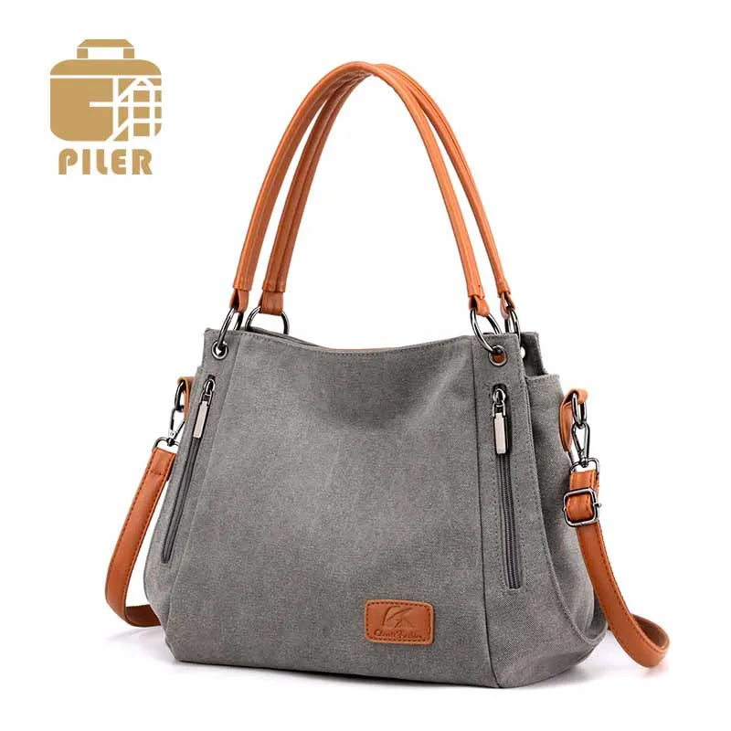 Piler Vintage Luxury Totes Bag Canvas Bag  2024