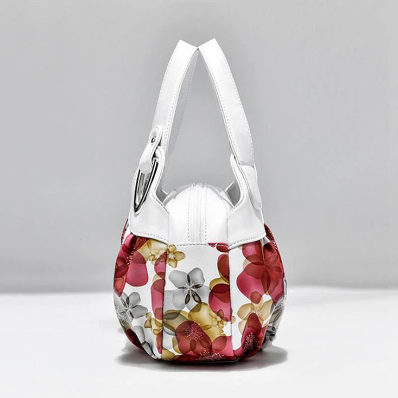 Luxury Flower Design Top-handle Ladies Handbag