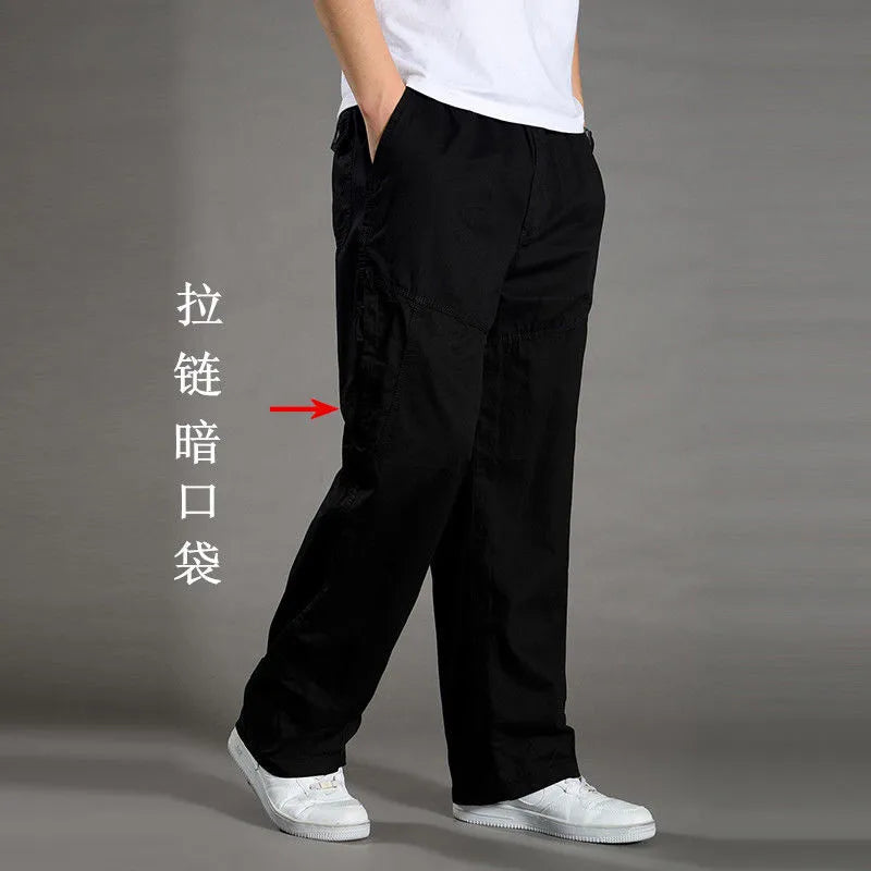 Men's Cargo Pants Summer Spring Cotton Work Wear New In Large Size 6XL Casual Climbing Joggers Sweatpants Hombre Autumn Trousers