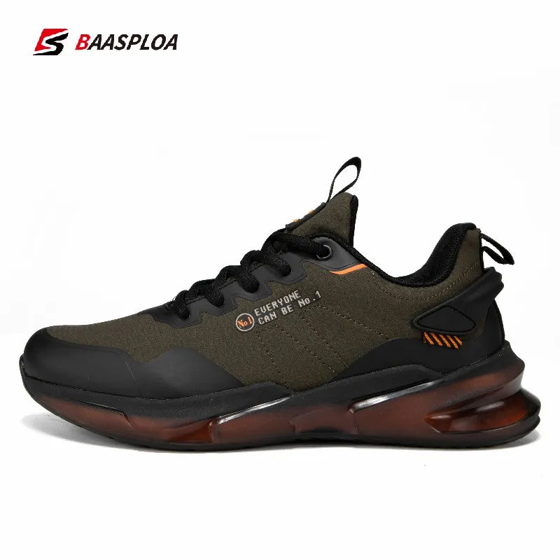 Baasploa 2021 New Design Men Outdoor Running Shoes Non-slip Wear-resistant Casual Shoes Lightweight Male Fashion Walking Shoes