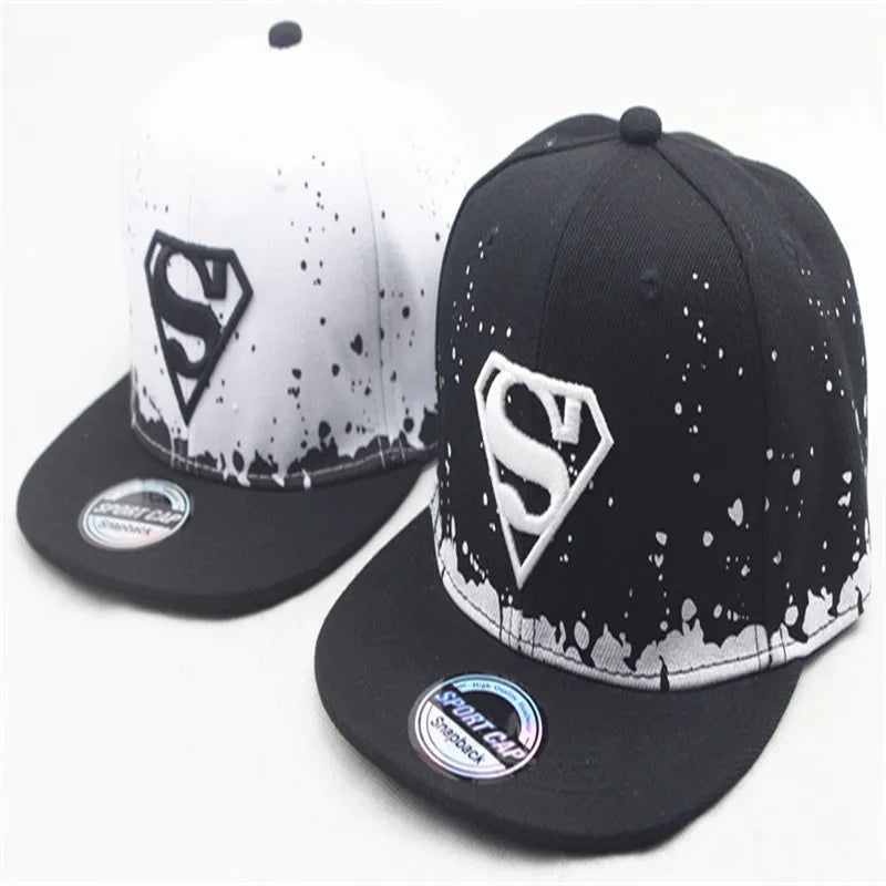 New Fashion Embroidery kids Baseball Cap Snapback Boys Girls Hip Hop Cap Baby Flat Along Sun Hat