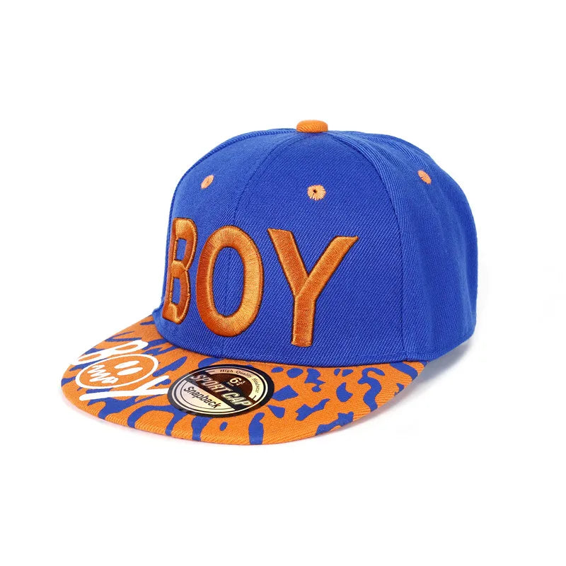 Cool Boy Embroidery Kids Baseball Cap Boys Girls Snapback Hat Four Seasons Children Hip Hop Sun Cap Hat Hot