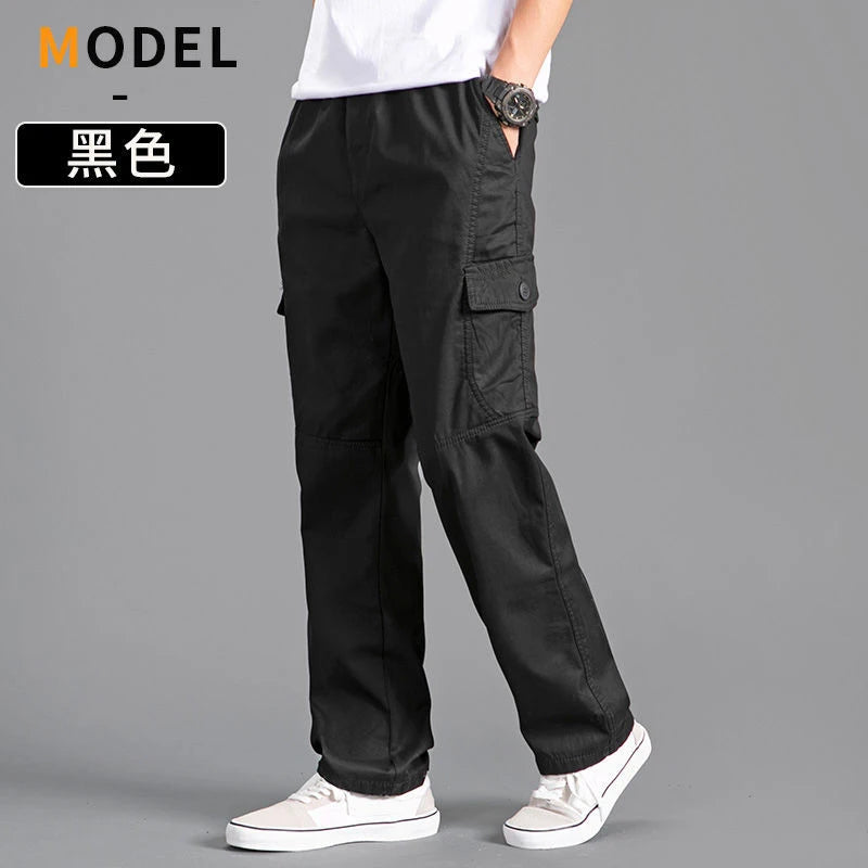 Men's Cargo Pants Summer Spring Cotton Work Wear New In Large Size 6XL Casual Climbing Joggers Sweatpants Hombre Autumn Trousers