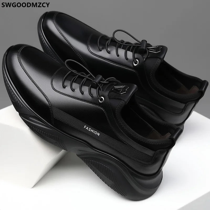 Casuales Chunky Sneakers Mens Trainers Leather Casual Shoes Snikers Shoes Men Igh Top Sneakers Tennis Sneakers for Men 2024