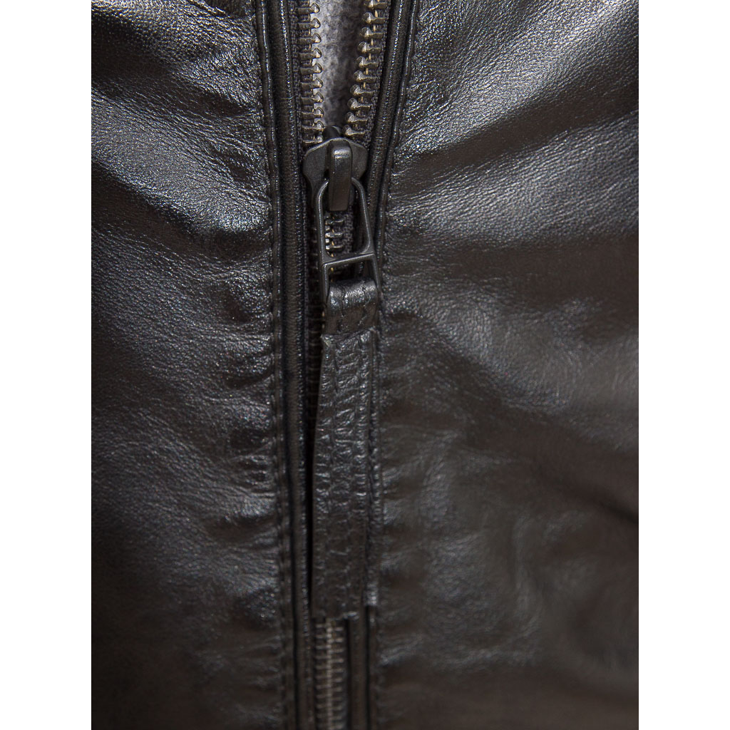 MEN'S BLACK LEATHER BIKER JACKET: CAMERON-4