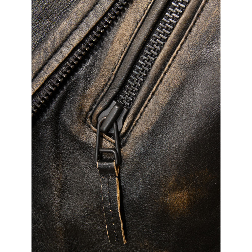 MEN'S VINTAGE LEATHER BIKER JACKET: PELHAM-4