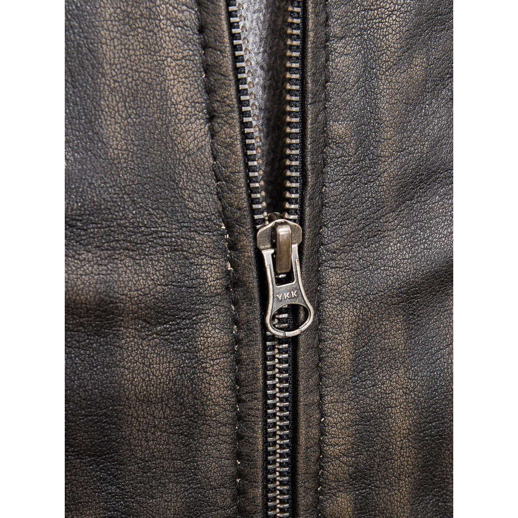 MEN'S VINTAGE LEATHER BIKER JACKET: PRESTON-4