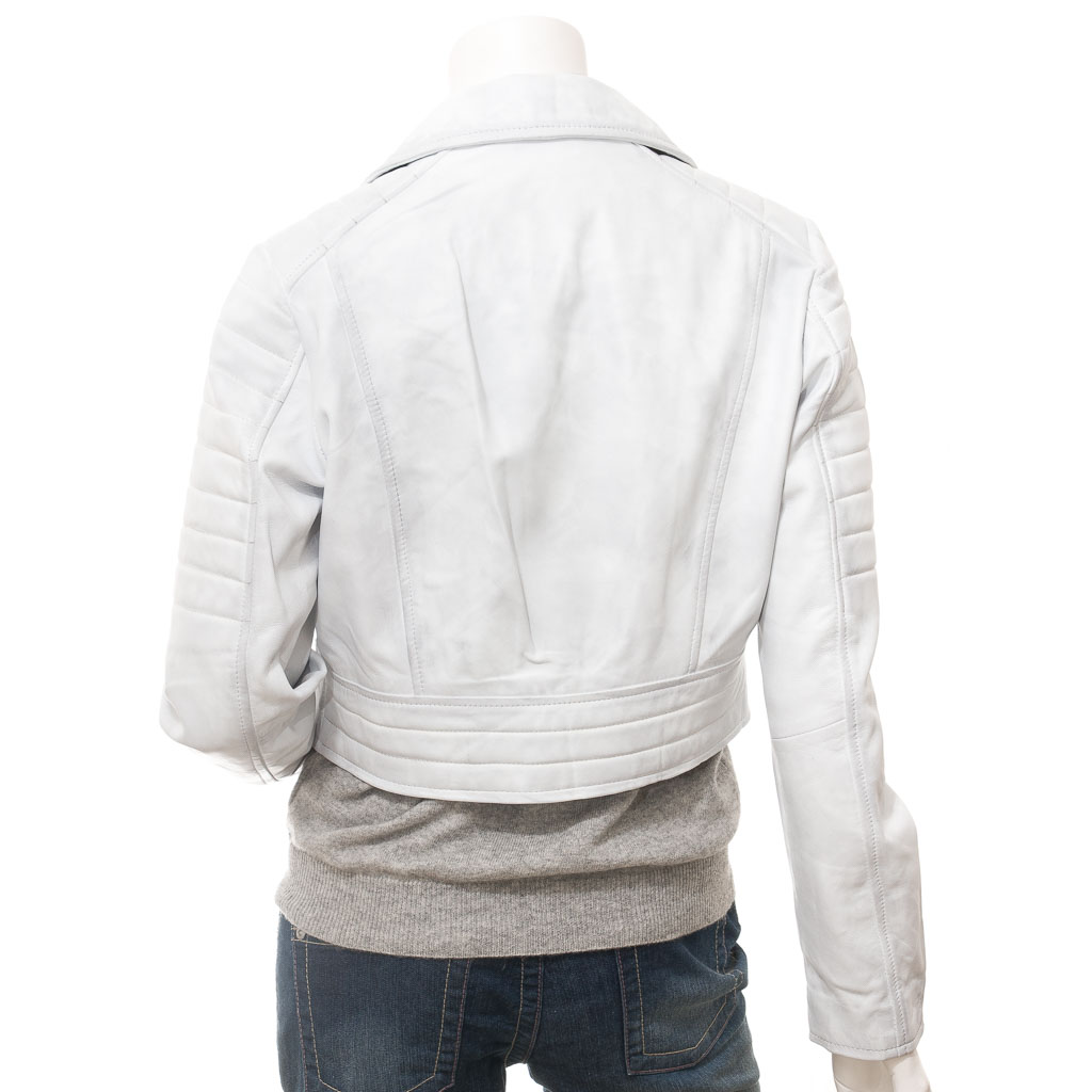 WOMEN'S WHITE LEATHER BIKER JACKET: ANGELICA-4