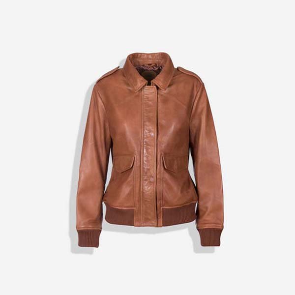 Amanda Bomber Jacket, Chestnut-1