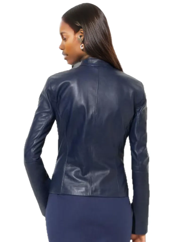 NY Womens Waxed Leather Jacket-1