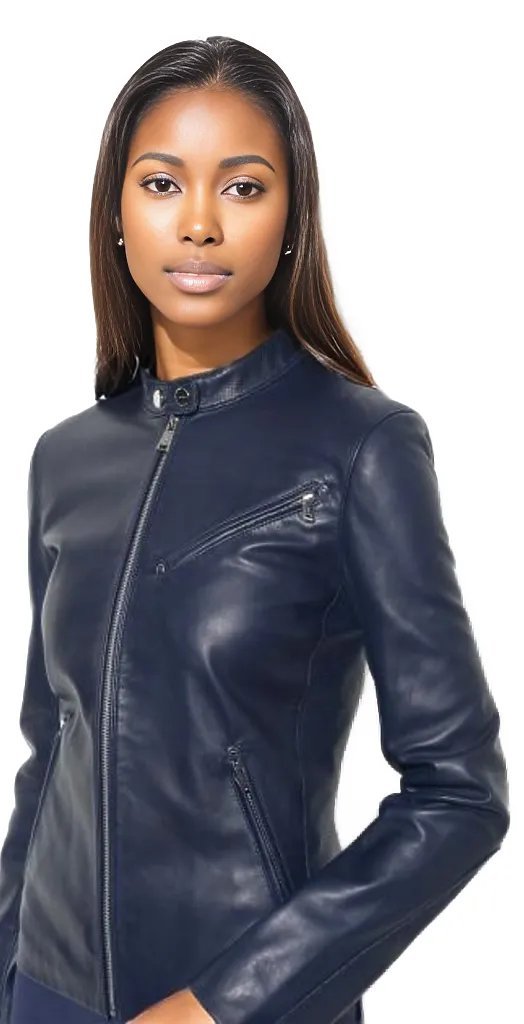 NY Womens Waxed Leather Jacket-0