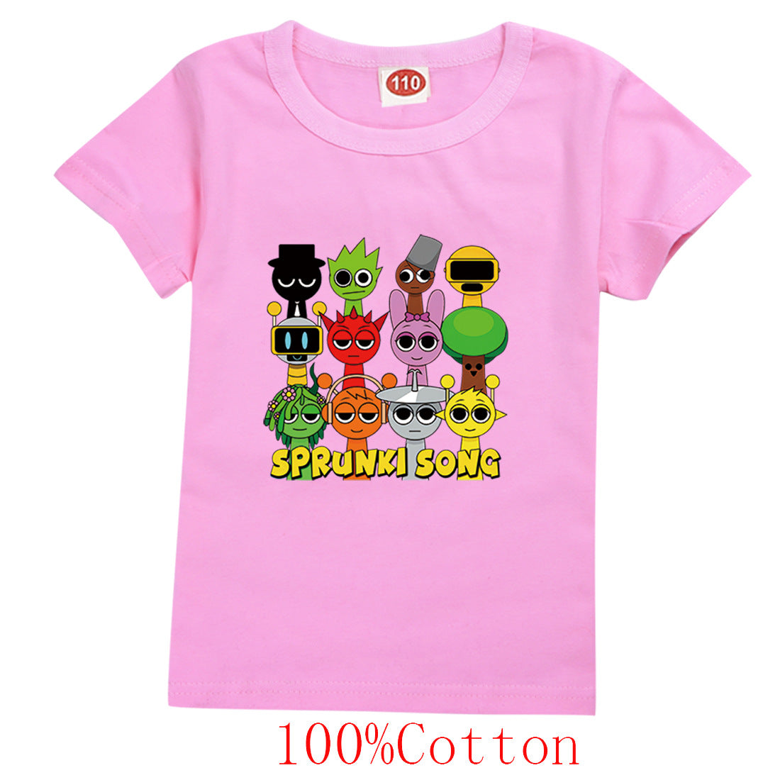 Sprunki Cartoon T Shirt Kids Game Incredibox T-shirt Toddler Girls Short Sleeve Tops Boys Cartoon Clothes Children's Clothing