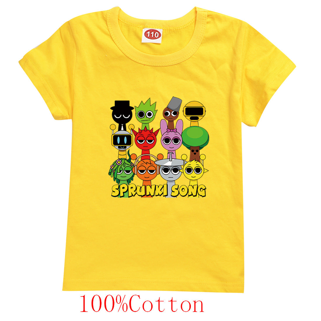 Sprunki Cartoon T Shirt Kids Game Incredibox T-shirt Toddler Girls Short Sleeve Tops Boys Cartoon Clothes Children's Clothing