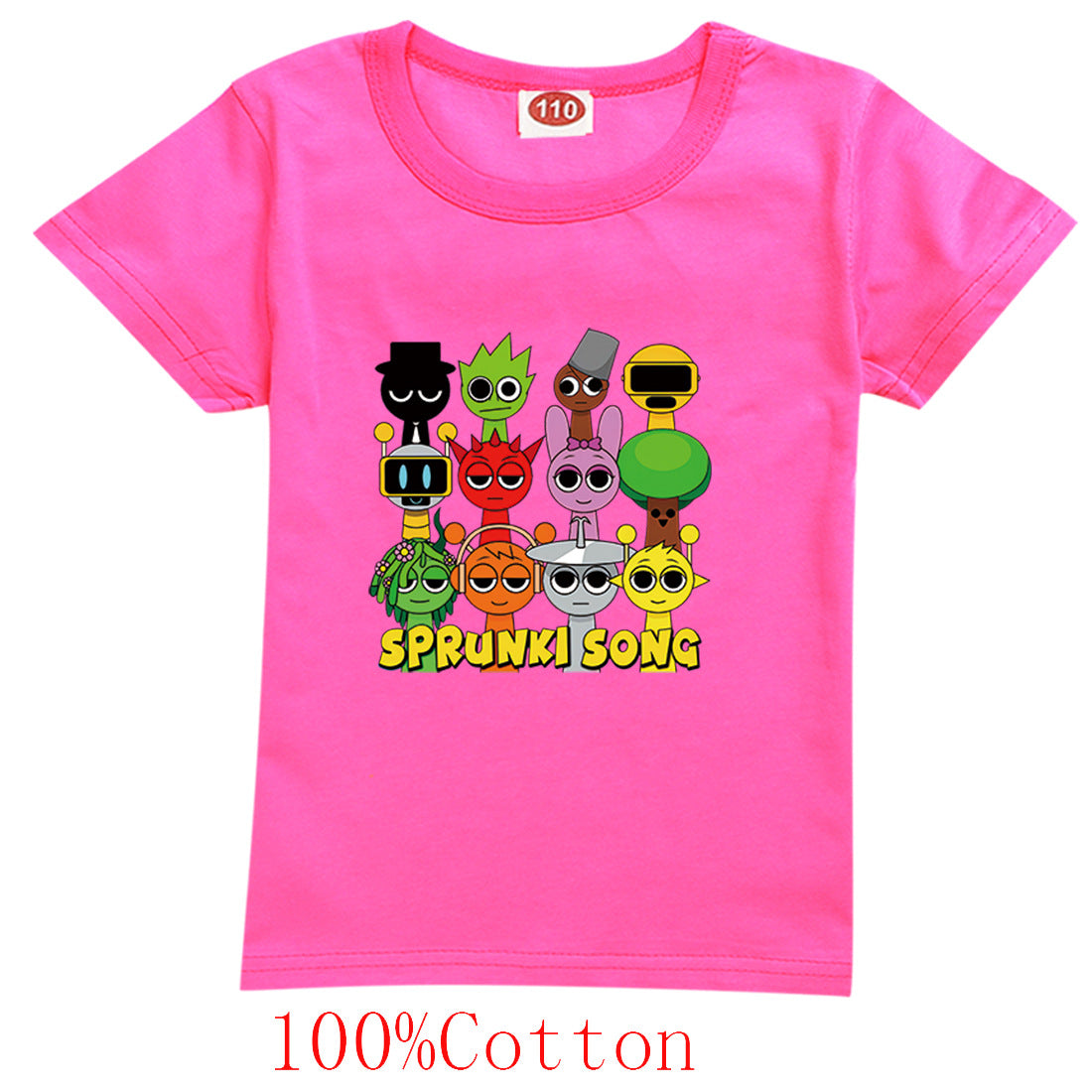 Sprunki Cartoon T Shirt Kids Game Incredibox T-shirt Toddler Girls Short Sleeve Tops Boys Cartoon Clothes Children's Clothing