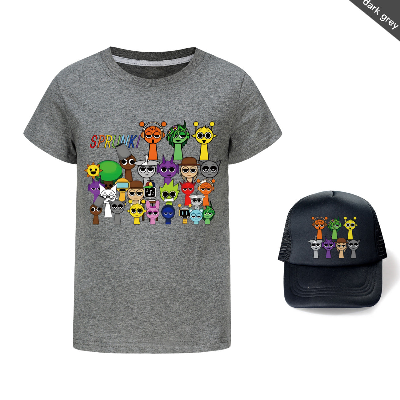 Hot Sprunki Clothes for Baby Girls Cartoon Game Incredibox T Shirts Kids Summer T-shirt Boys Short Sleeve Tops Children Clothing