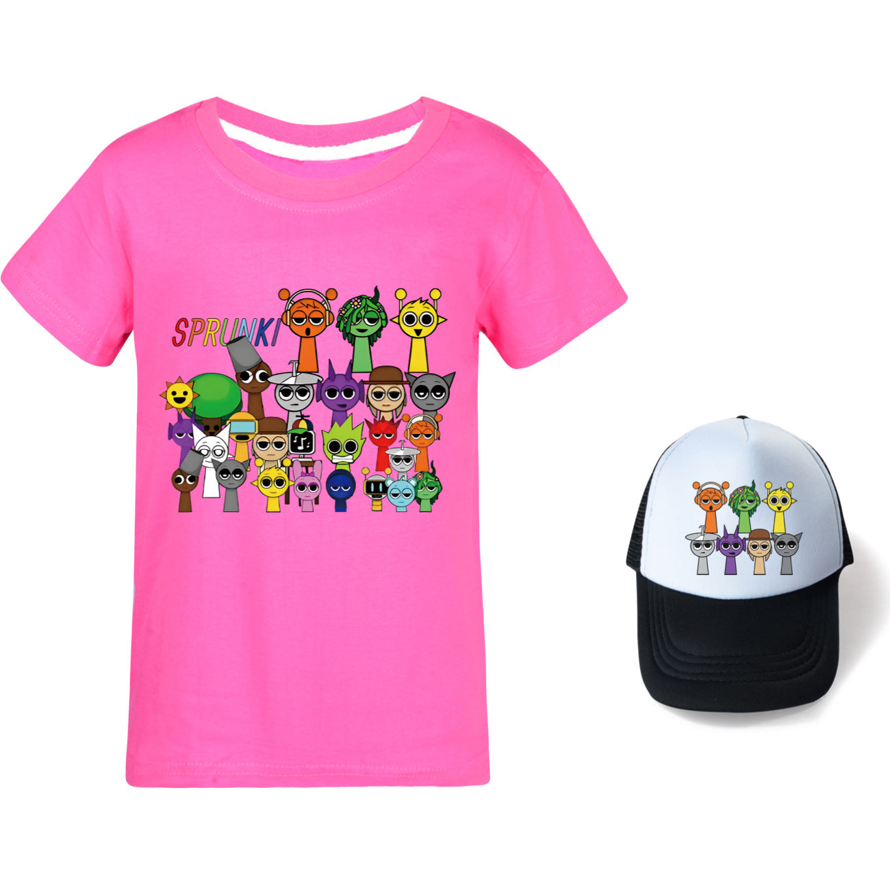 Hot Sprunki Clothes for Baby Girls Cartoon Game Incredibox T Shirts Kids Summer T-shirt Boys Short Sleeve Tops Children Clothing