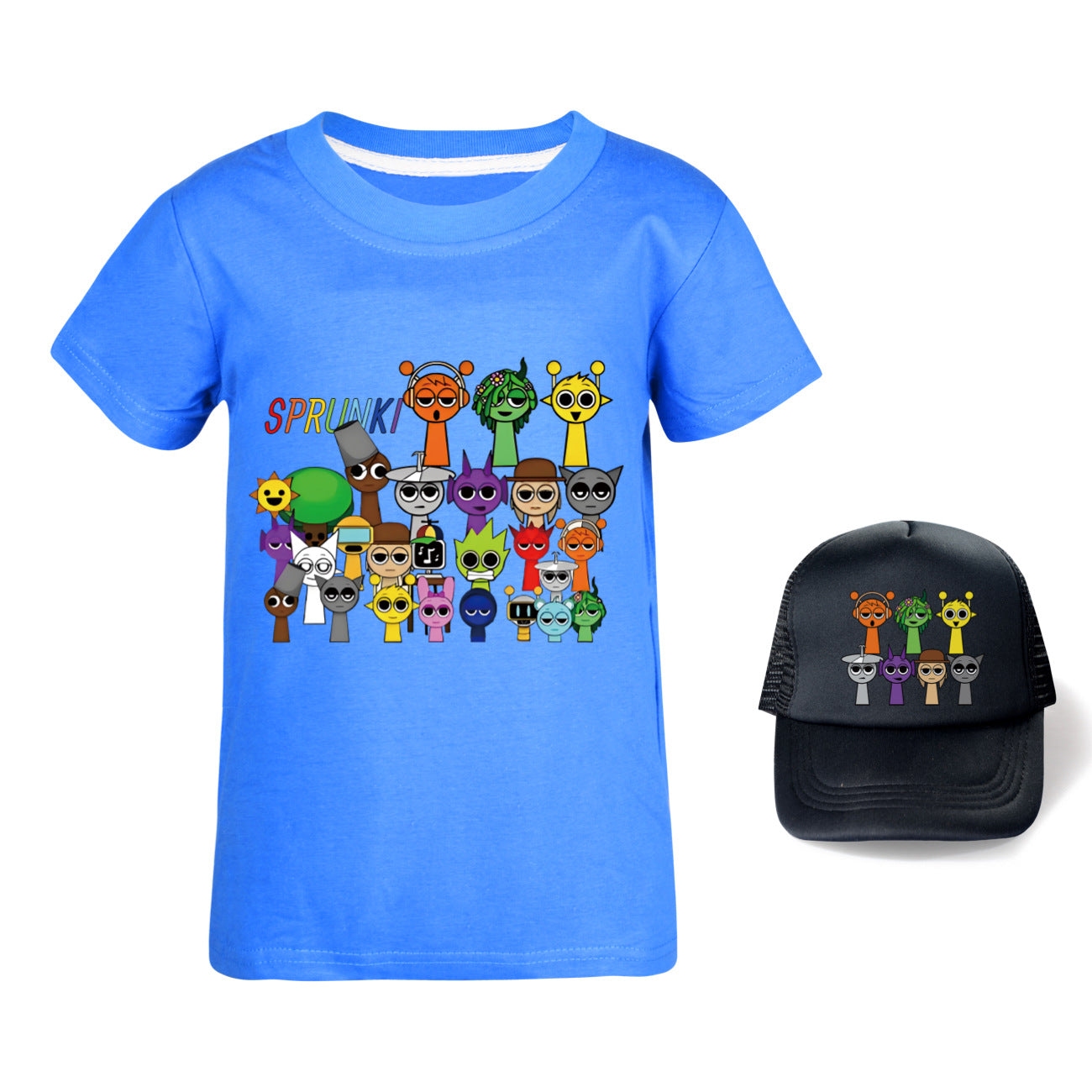 Hot Sprunki Clothes for Baby Girls Cartoon Game Incredibox T Shirts Kids Summer T-shirt Boys Short Sleeve Tops Children Clothing