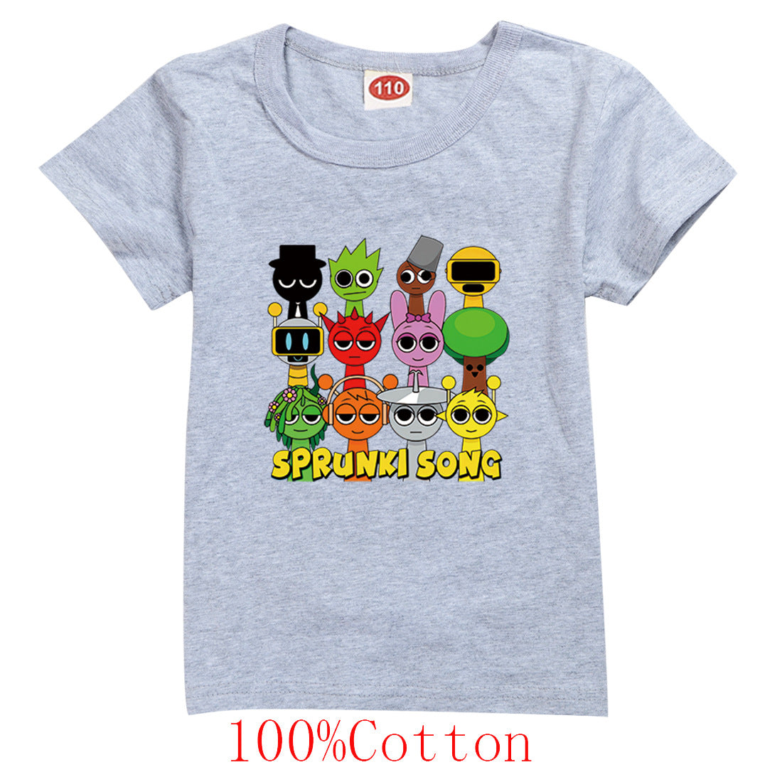 Sprunki Cartoon T Shirt Kids Game Incredibox T-shirt Toddler Girls Short Sleeve Tops Boys Cartoon Clothes Children's Clothing