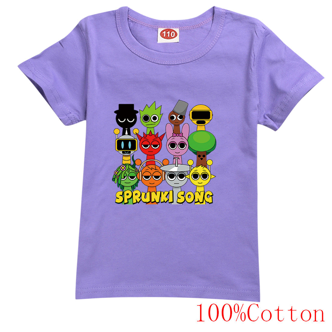 Sprunki Cartoon T Shirt Kids Game Incredibox T-shirt Toddler Girls Short Sleeve Tops Boys Cartoon Clothes Children's Clothing