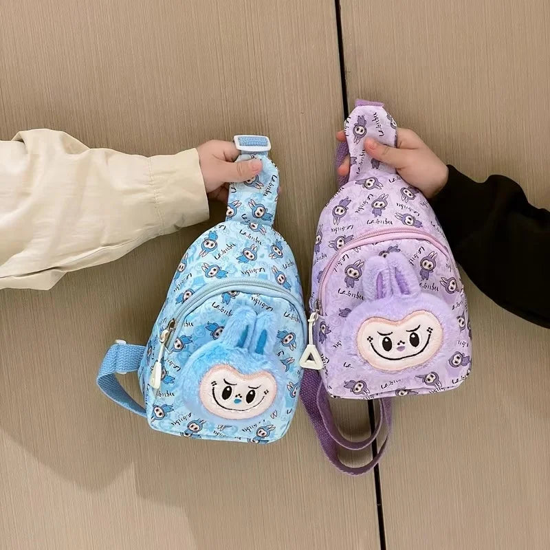 Labubu Messenger Bag Anime Cartoon Girls' Crossbody Bag Kawaii Cute Casual Fashion Children'S Chest Bag Birthday X-Mas Gift Kid