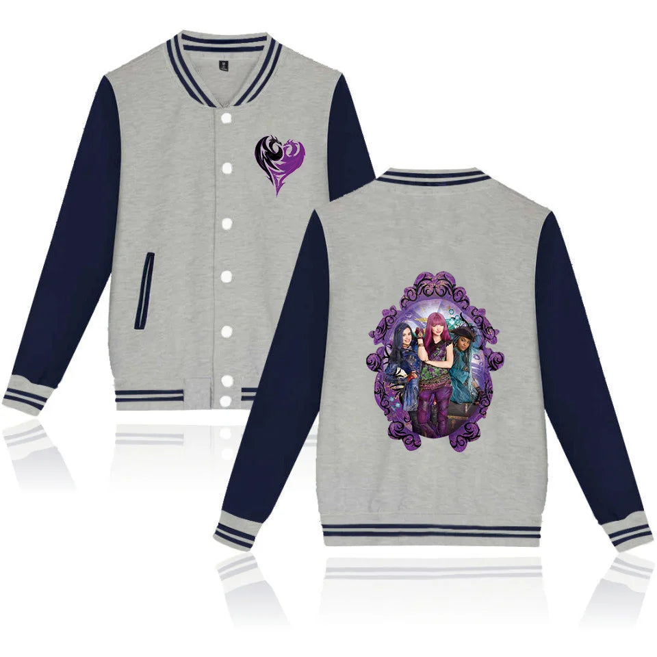 Descendants Varsity Baseball Bomber Jacket Men Women Hip Hop Harajuku Jackets Kids Boys Girls Single Coats