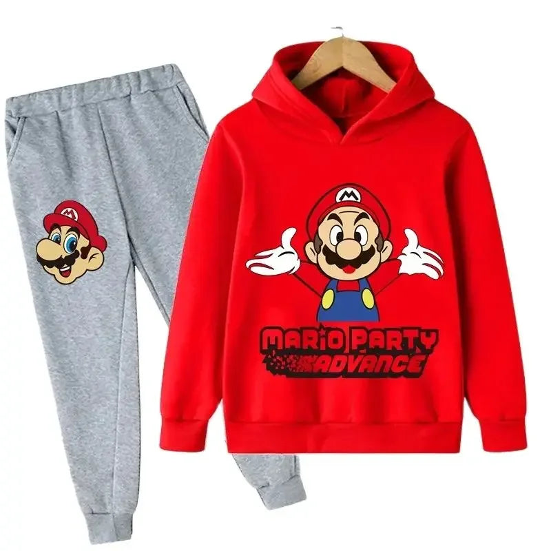 2024 Super Mario Bros. Kids Sweatshirt Long Pants Coat Casual Boys Girls Long Sleeved Cute Hoodie Kids Pullover Sweatshirt