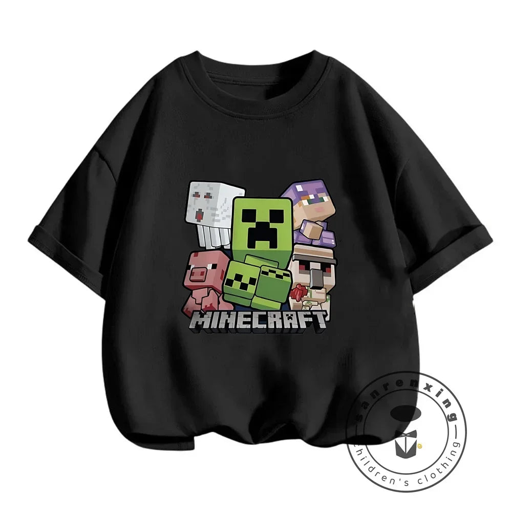 Short Sleeve Children Top Shirts Children's Boy's Minecraft CatNap Clothing Tops Baby Boys Clothing Child -shir T Shirt