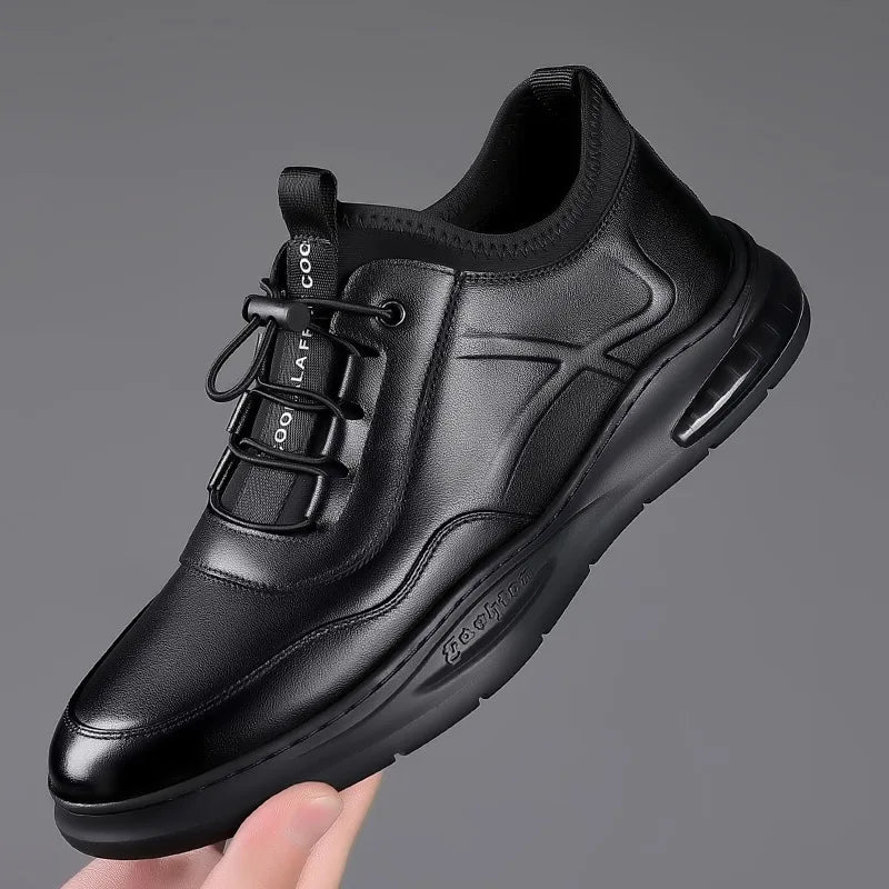 Ægte læder Herre Business Casual Sko Åndbar Komfortabel No Slip Alsidige Sko Loafers Mænd Sneakers Chaussures Homme