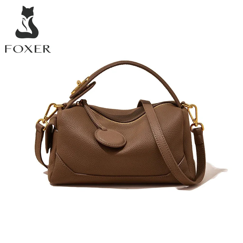 FOXER Lady Design Cowhide Shoulder Bag High Quality Women