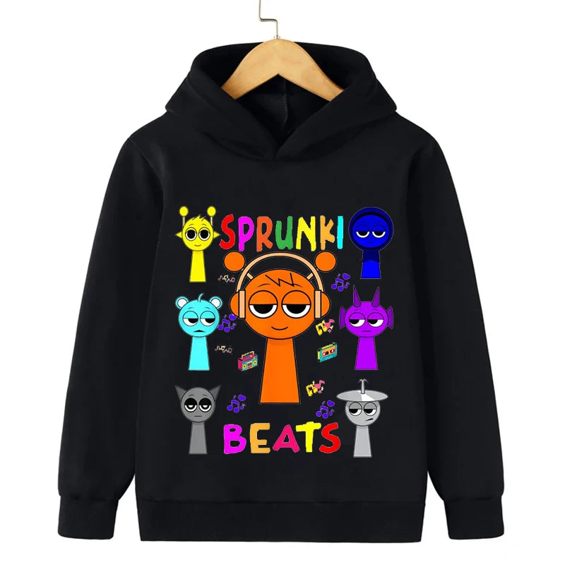 Sprunki Beats Print Children's Clothing Creative Hot Game Sweatshirt Cartoon Incredibox Long Sleeve Pullover Boys Girls Hoodies