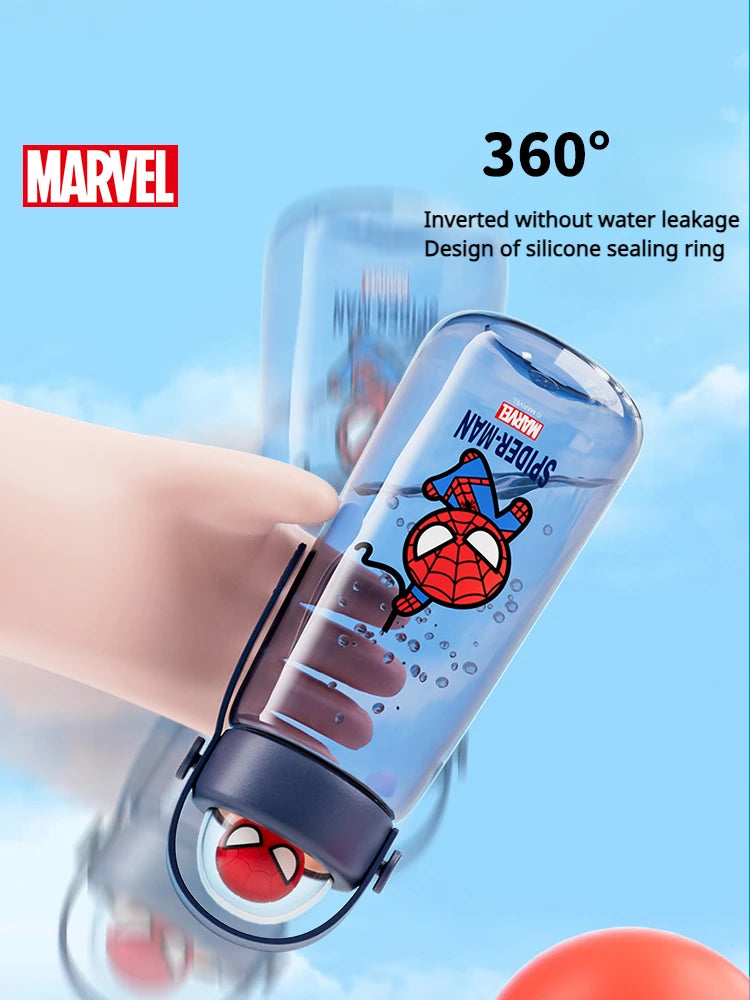 Disney Mickey Water Bottles Girl Waters Cup Strawberry Bear Spider Man Leakproof Plastic Water Bottles Summer Kids Water Cup