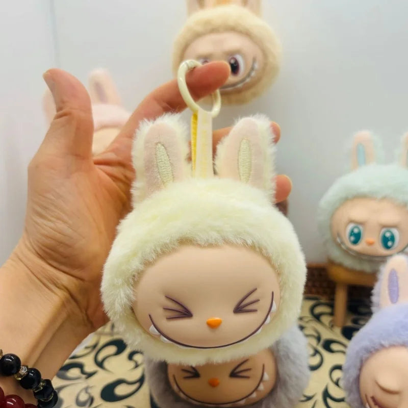 2024 New Sale Anime Labubu Sitting 2nd Generation Little Head Model Toy Cute Monster Replica Keychain Toy Birthday Gifts