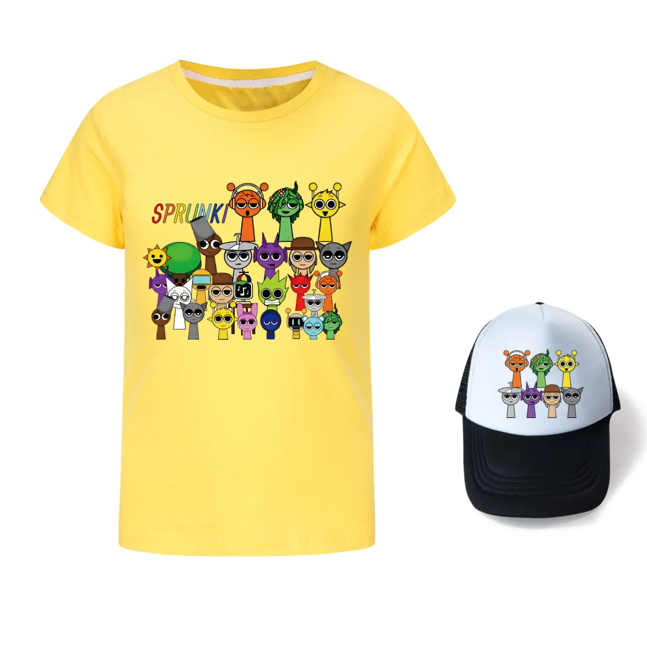 Hot Sprunki Clothes for Baby Girls Cartoon Game Incredibox T Shirts Kids Summer T-shirt Boys Short Sleeve Tops Children Clothing