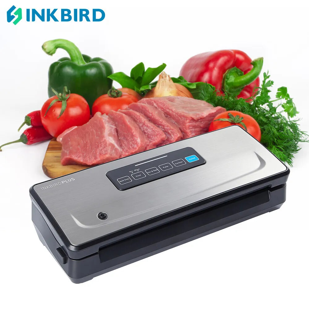 INKBIRD Dry/Moist/Pulse/Canister Modes Vacuum Packing Machines Ziploc Vacuum Sealer Food Preservation Kitchen Cooking Appliances