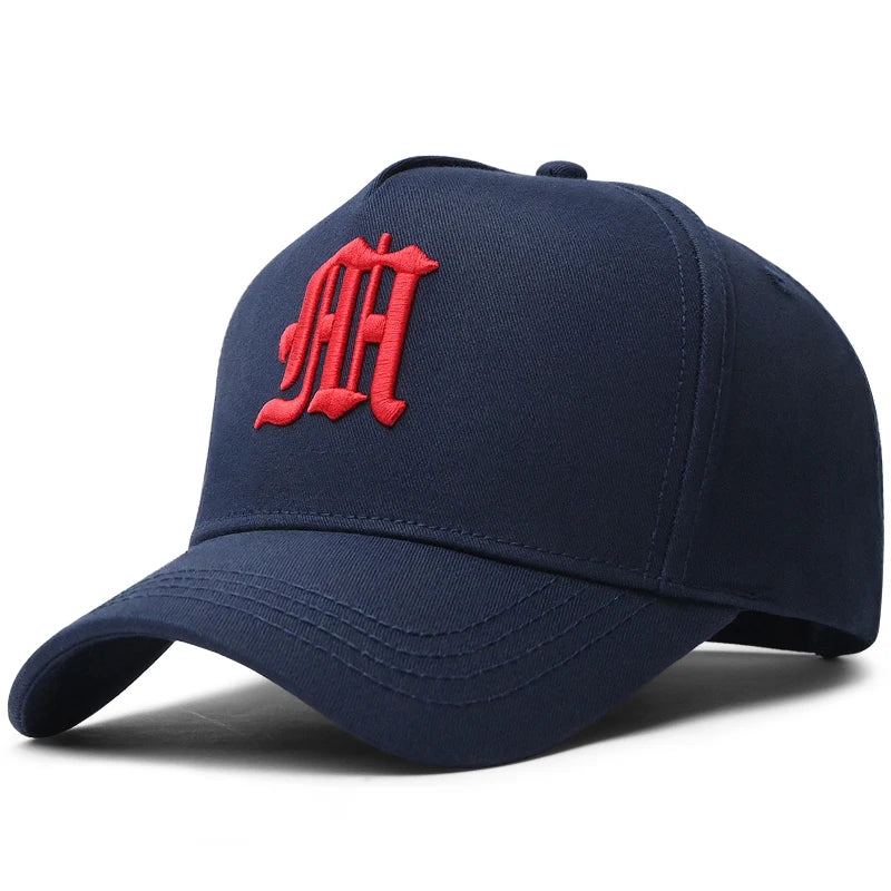 Forår og sommer Hård Bomuld Høj Top Baseball Hat Mand Kvinde Sport Stor størrelse Snapback Cap 55-60cm 60-65cm