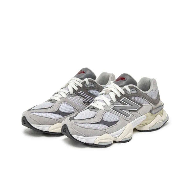 Original New Balance NB 9060 Non-Slip Lightweight Sports Casual Shoes Light Grey Men's and Women's Unisex Sneakers U9060GRY