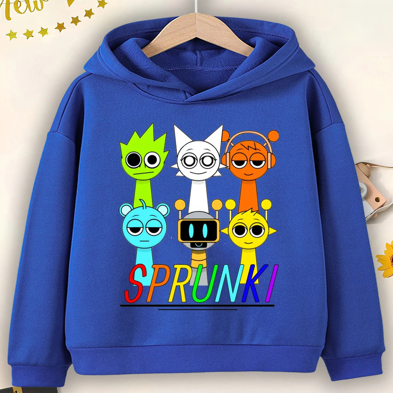 Hot Game Sprunki Print Kids Hoodies Harajuku Girls Boys Sweatshirts Autumn Pullovers Sprunki Incredibox Hooded Tops Casual Coats