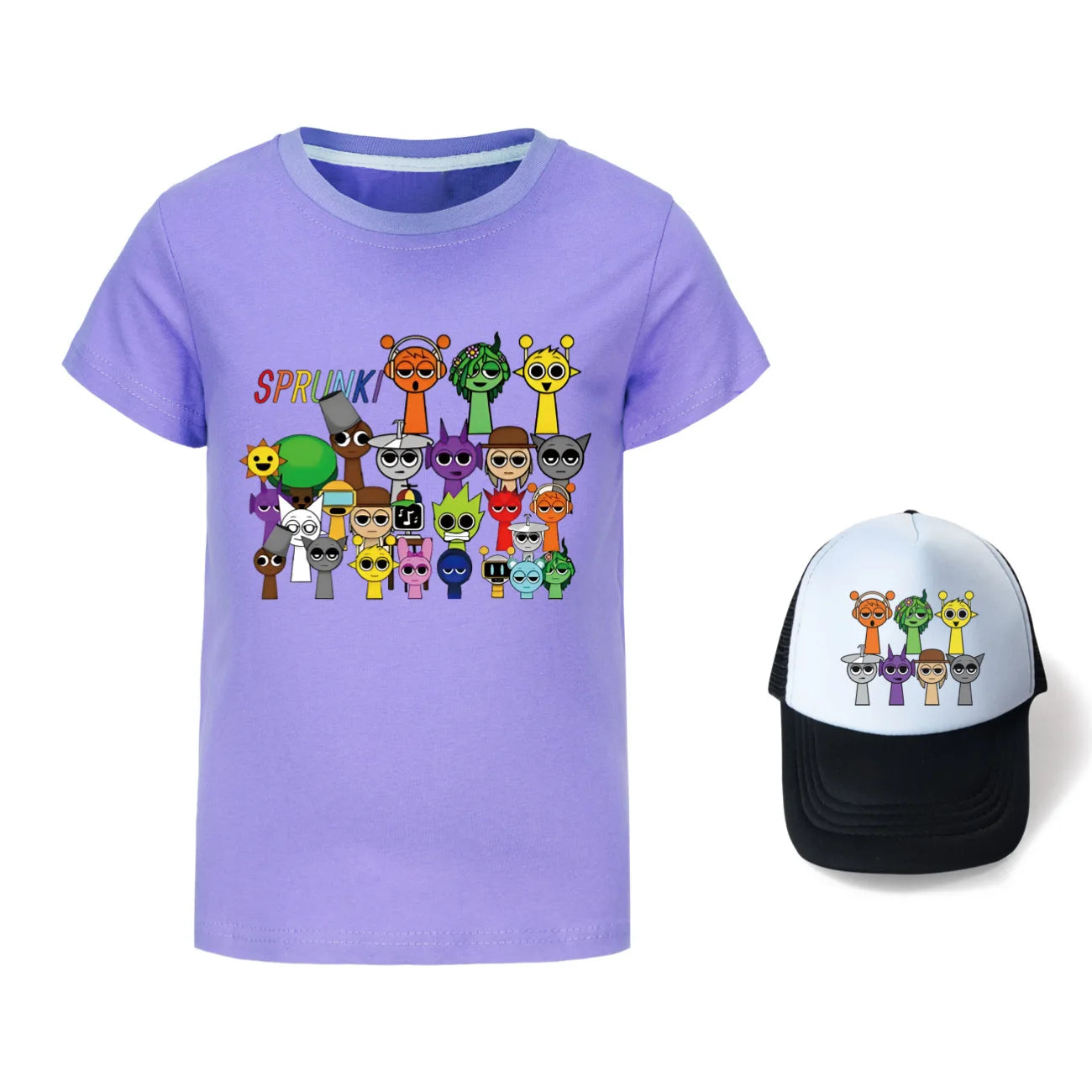 Hot Sprunki Clothes for Baby Girls Cartoon Game Incredibox T Shirts Kids Summer T-shirt Boys Short Sleeve Tops Children Clothing