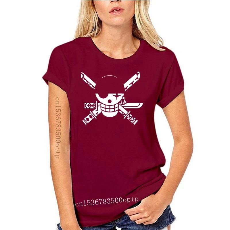 2022 New  Zoro Pirate T shirt Funny Parody Anime Tee One Piece Flag Mens Top S - 3XL harajuku  Summer