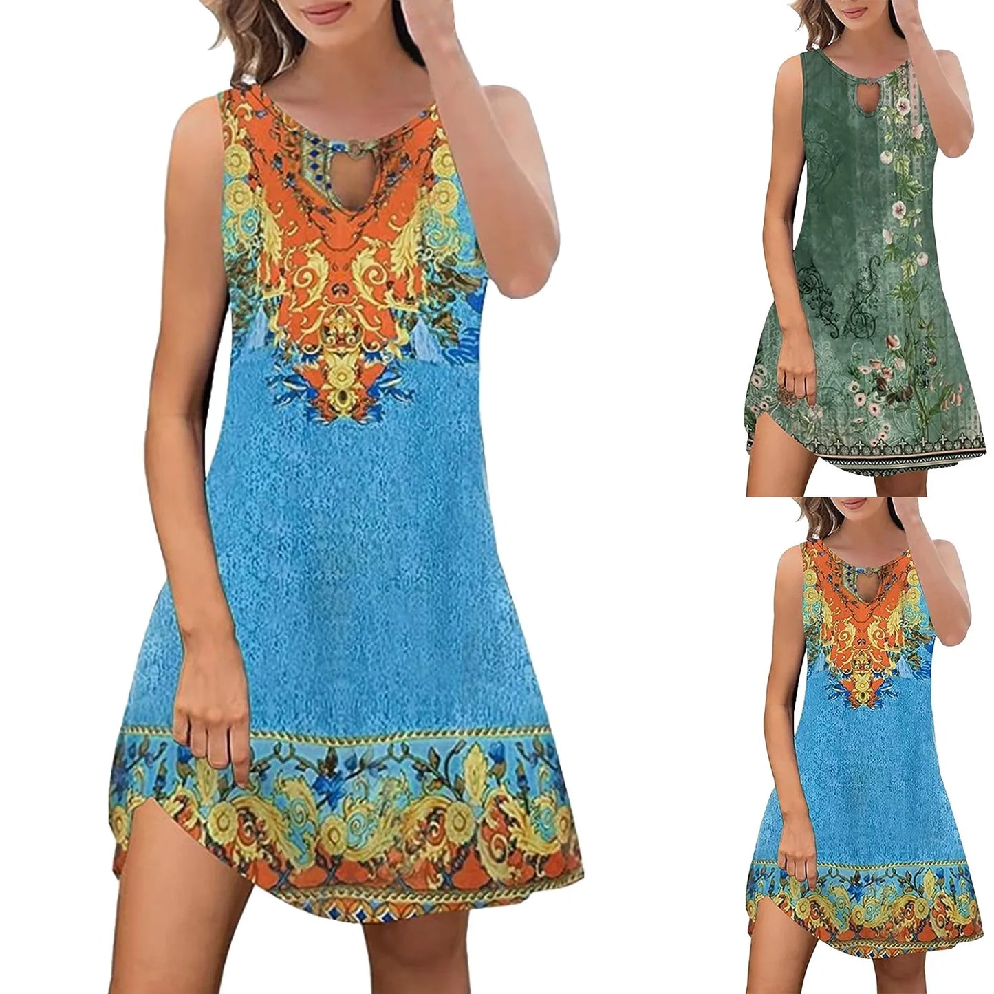 Summer Dresses For Women Casual Trendy Boho Floral Print