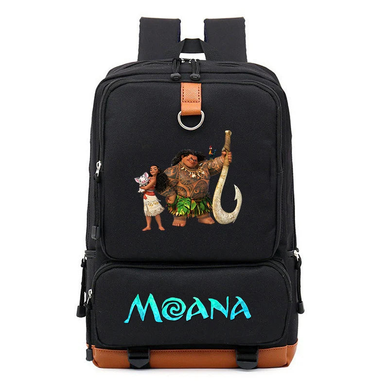 Disney Moana School Backpack Men Women Casual Travel Shoulder Backpack Boys Girl Large Capacity Daily Bookbag Mochila