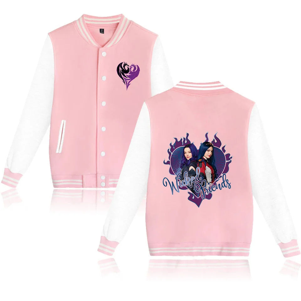 Descendants Varsity Baseball Bomber Jacket Mænd Kvinder Hip Hop Harajuku Jakker Børn Drenge Piger Single Coats