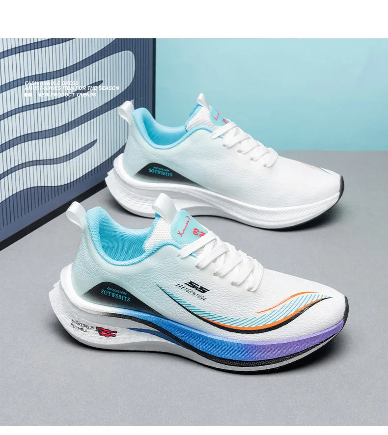 Luxury Marathon Men Sports Running Shoes Air Cushion Breathable Lightweight Comfortable Women Athletic Gym Training Footwear