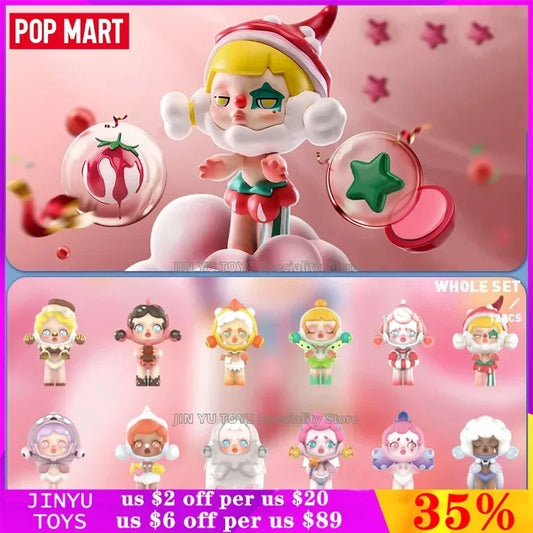 POPMART SKULLPANDA Candy Monster Town Series Blind Box Kawaii Anime Figurer Bekræft stil Designer Dukke Trendy Legetøj Fødselsdagsgave