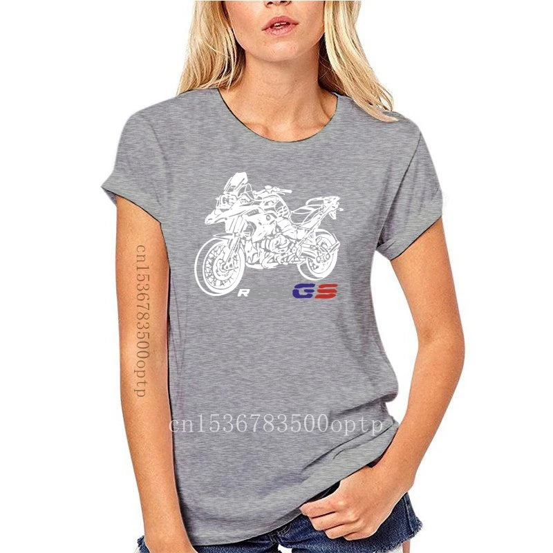 New 2023 Pure Cotton Short Sleeves Hip Hop Fashion Motorcycle Motorrad R1250Gs R 1250 Gs R 1250Gs T-Shirt Cotton