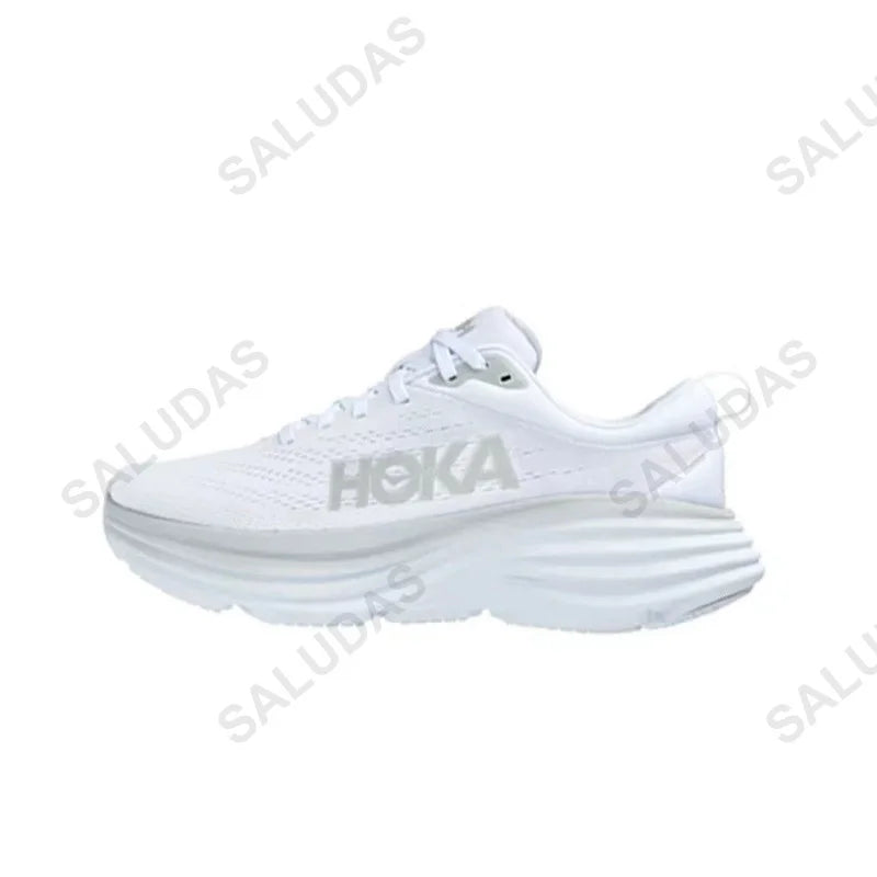 HOKA Bondi 8 Men Shoes Anti Slip Shock Absorption Road Running Shoes Women Light Breathable Tennis Shoes Unisex Outdoor Sneakers