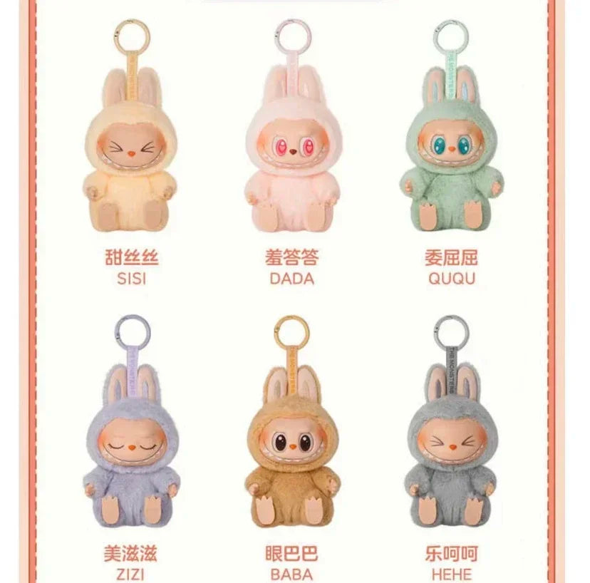 Genuine Cute Labubu Have A Seats Series Figure Enamel Face The Monsters Action Figurine Model Doll Keychain Bag Mysterious Toy