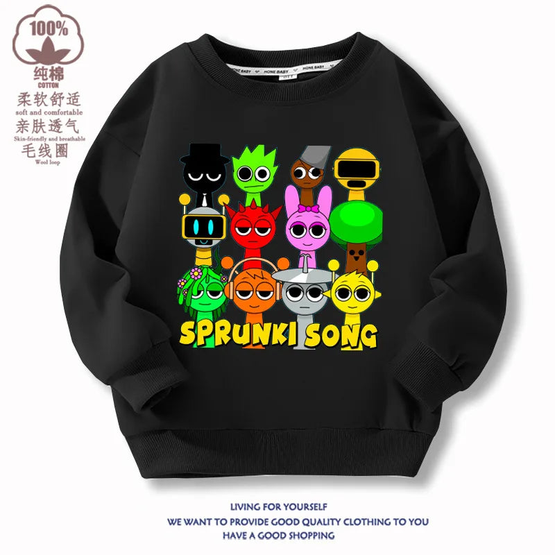 Sprunki Hoodie Clothes For Kids Incredibox Hoodies Sweatshirt Winter Hoodies Soft Cotton Sweatshirt Hoodie keep Warm Hoodie